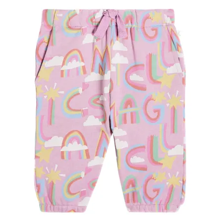 Purple Stella & Rainbow Printed Joggers