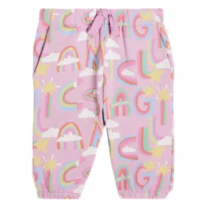 Purple Stella & Rainbow Printed Joggers
