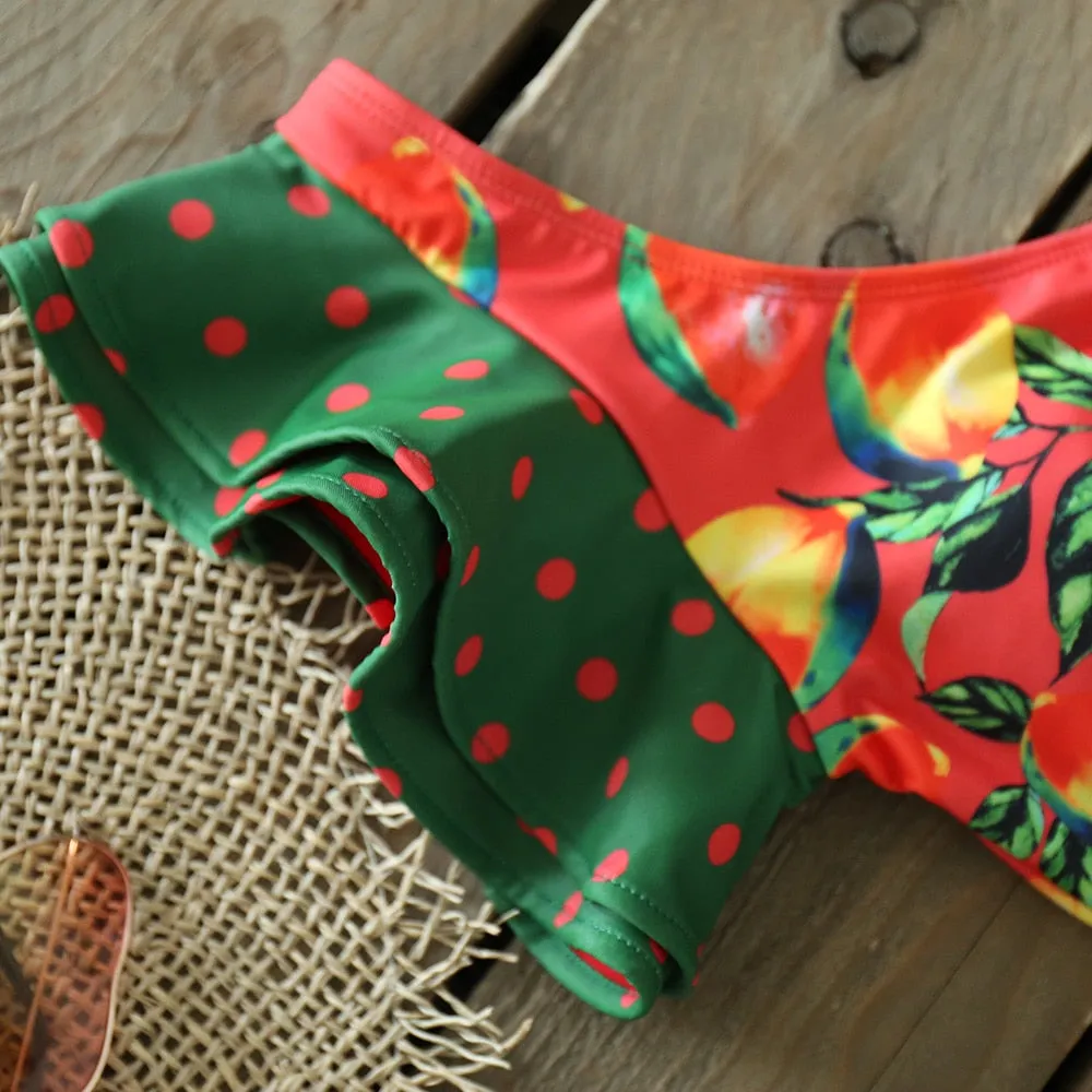 Push-Up Padded Bra Ruffles Bandage Bikini Set