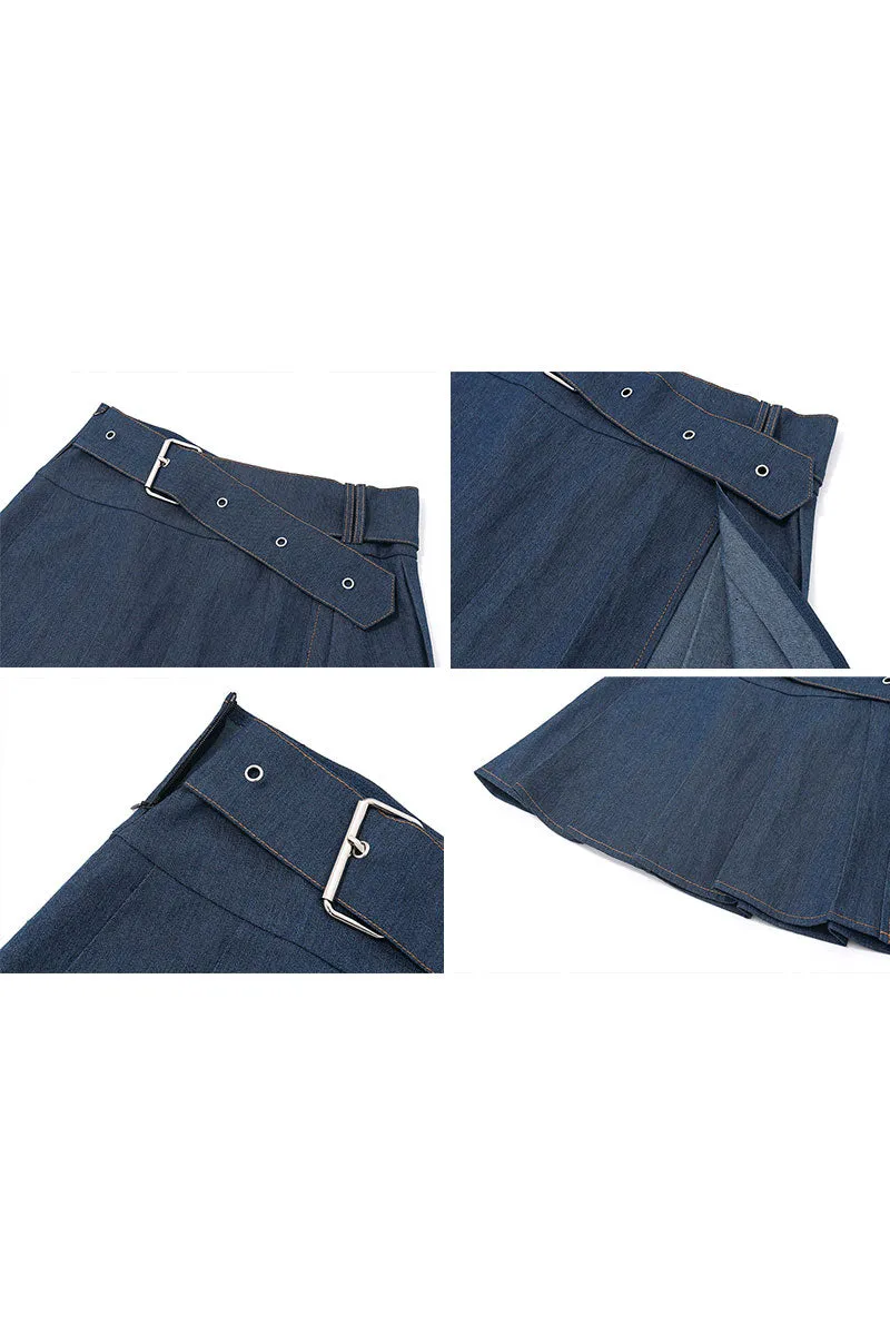 QG0525 Pleated Mini Skirt