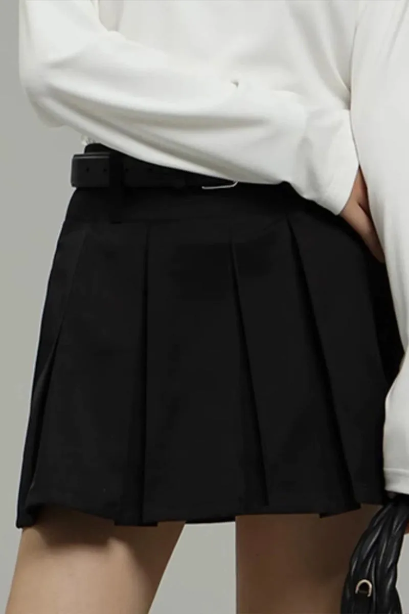 QK0623 Pleated Mini Skirt