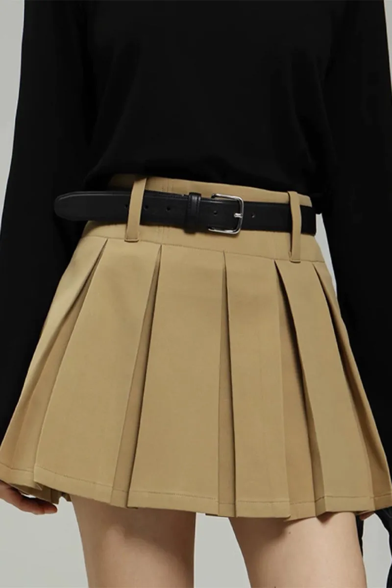 QK0623 Pleated Mini Skirt