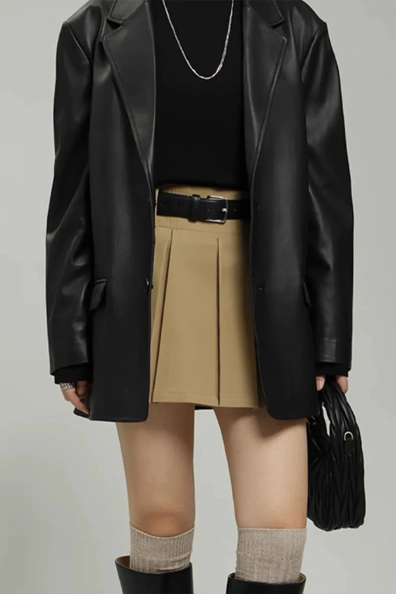 QK0623 Pleated Mini Skirt
