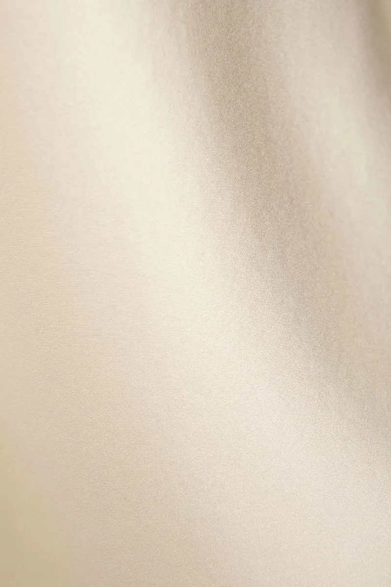 QNY40104 Solid Satin Mini Skirt