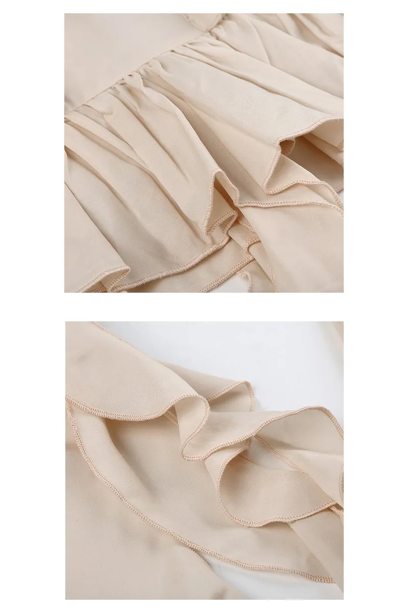QQ3310 Ruffle Mini Skirt