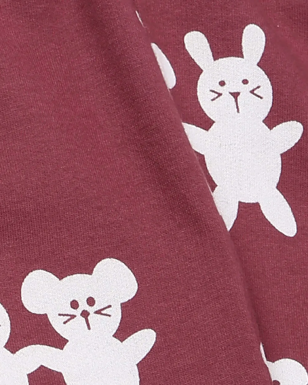Red Best Friends Print Harem Style Joggers