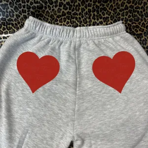 Red heart joggers