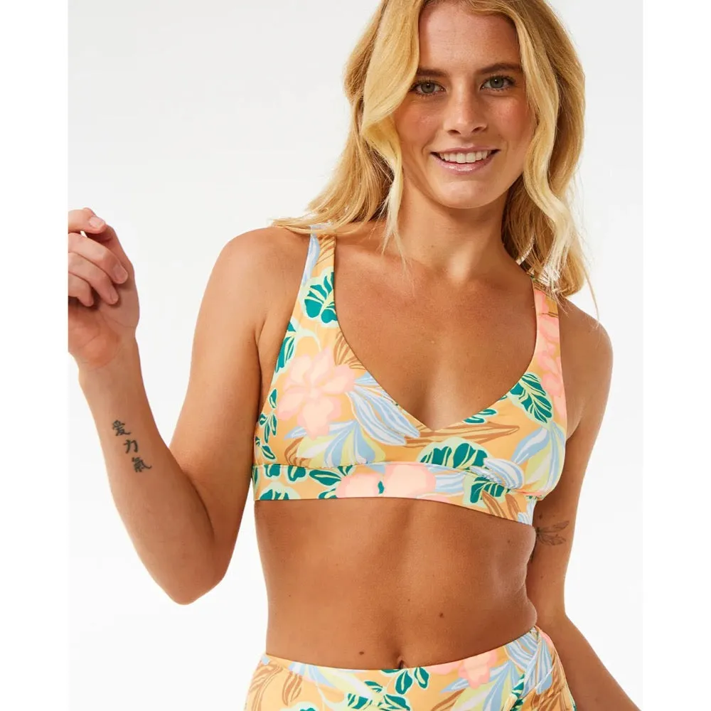 RIP CURL FOLLOW THE SUN CROP TOP LIGHT ORANGE