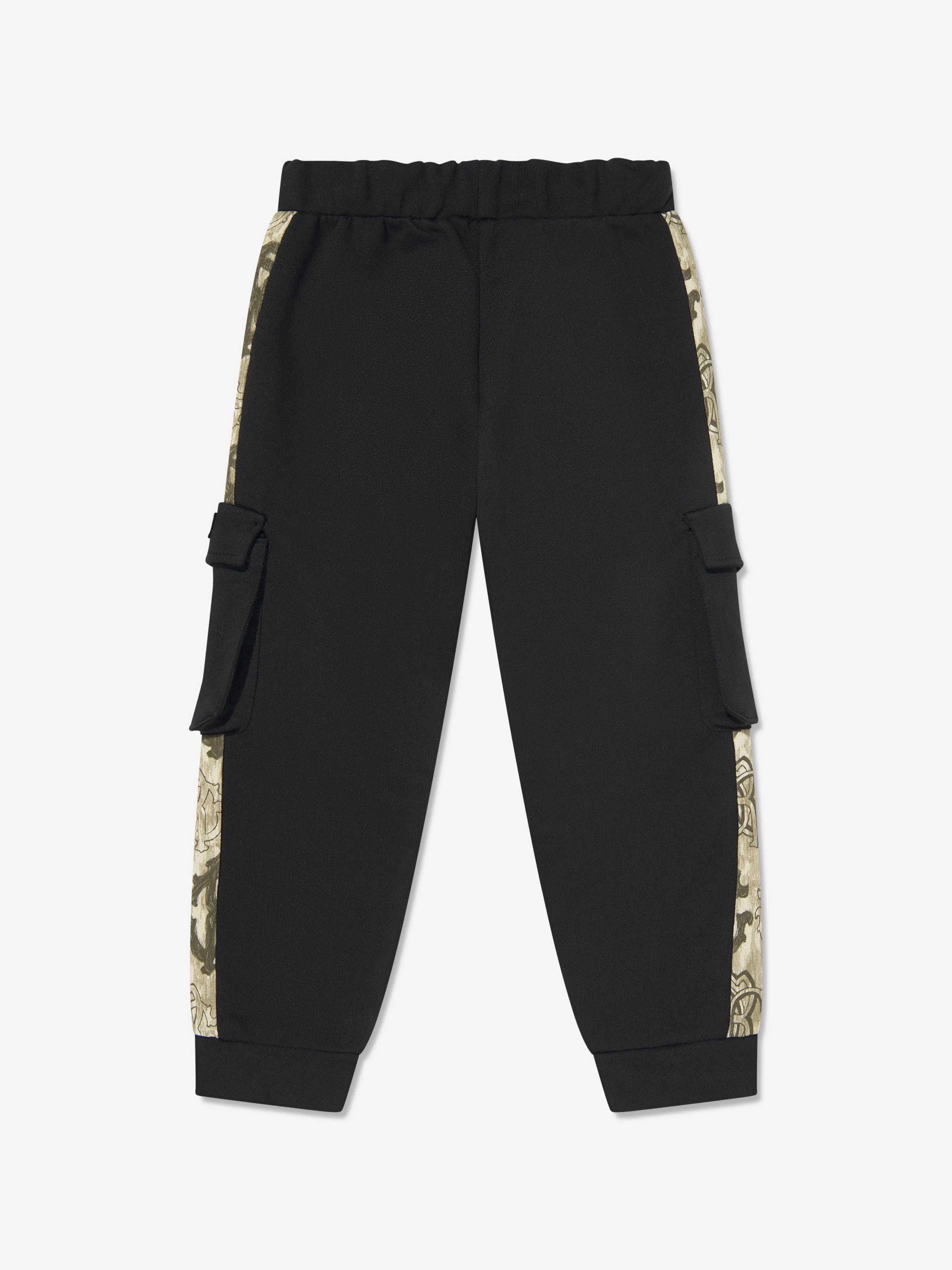Roberto Cavalli Boys Logo Joggers in Black