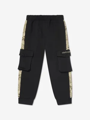 Roberto Cavalli Boys Logo Joggers in Black