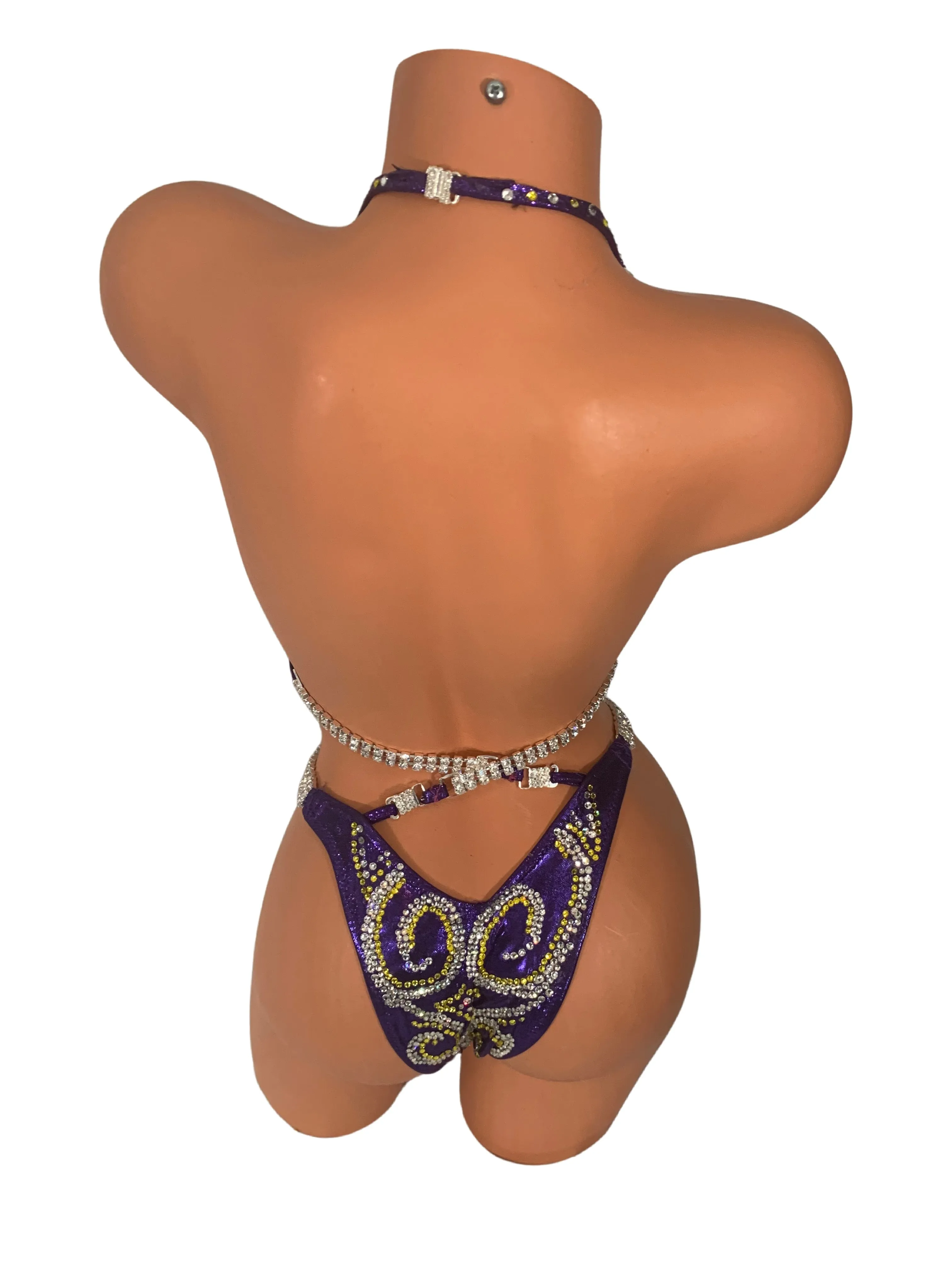 Royal Purple Figure/Physique Crystal Competition suit