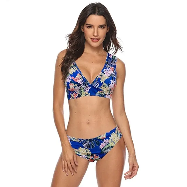 Ruffle Bandage Bikini Set Women Sexy High Cut Bathing Suit Swimsuit New Low Waist Halter Top Swimwear Summer Beachwear Biquini