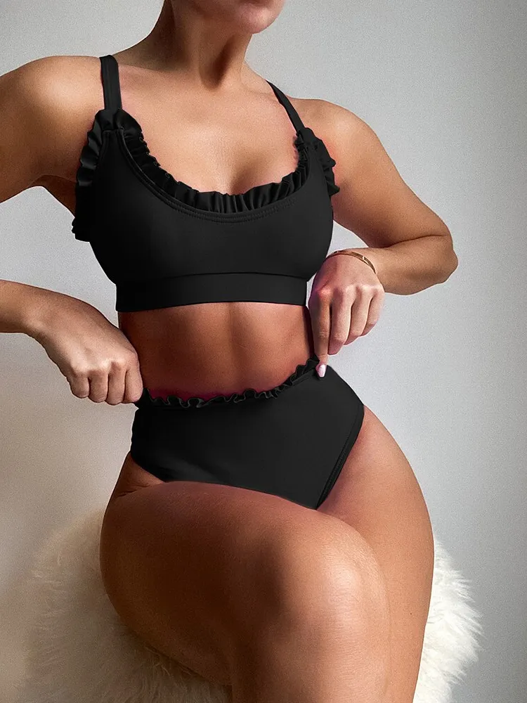 Ruffle Swimwear Push Up Bikini