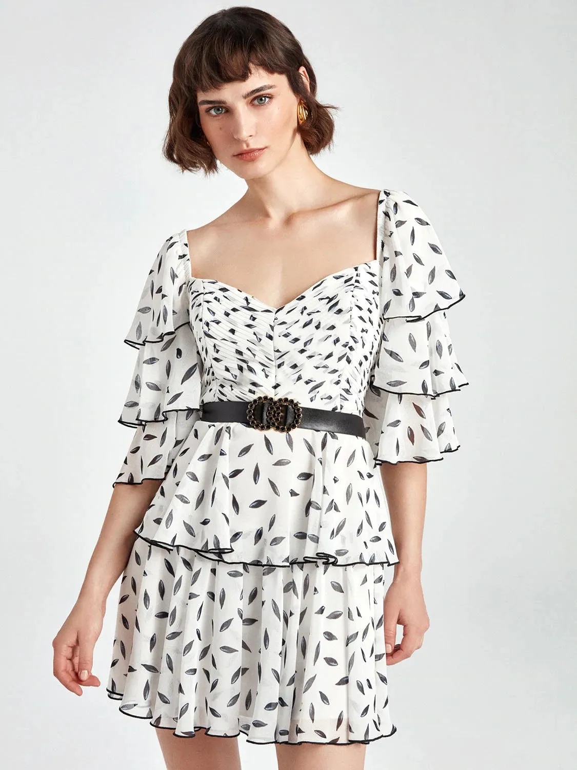 Ruffled Mini Dress