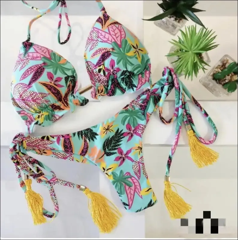 Ruotongsept bikini women's swimsuit new swimwear female sexy bikinis set push up swimming