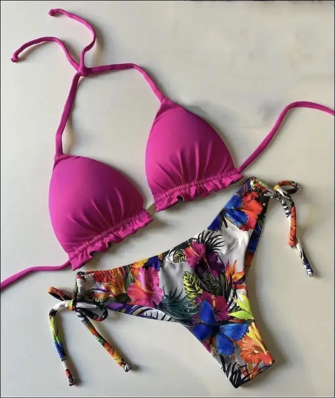 Ruotongsept bikini women's swimsuit new swimwear female sexy bikinis set push up swimming