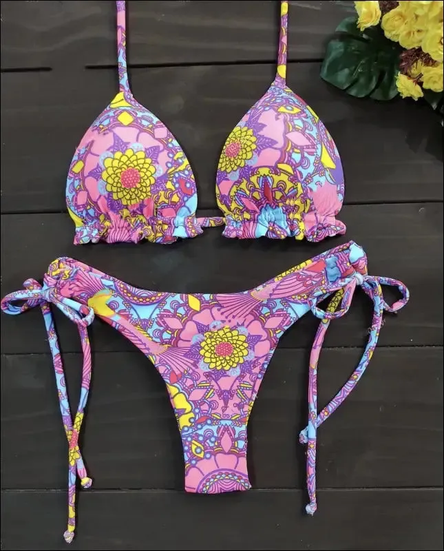 Ruotongsept bikini women's swimsuit new swimwear female sexy bikinis set push up swimming