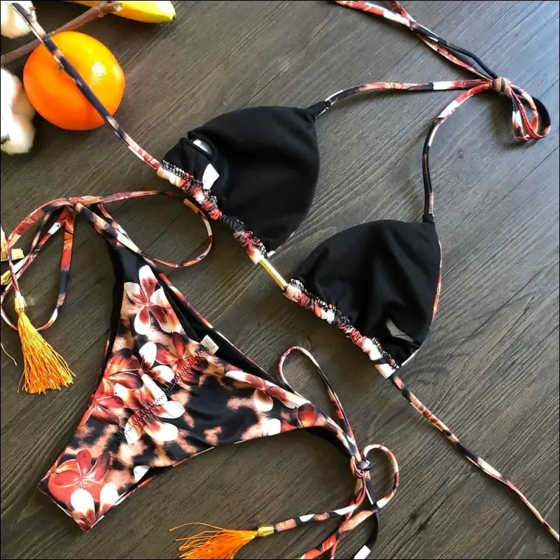 Ruotongsept bikini women's swimsuit new swimwear female sexy bikinis set push up swimming