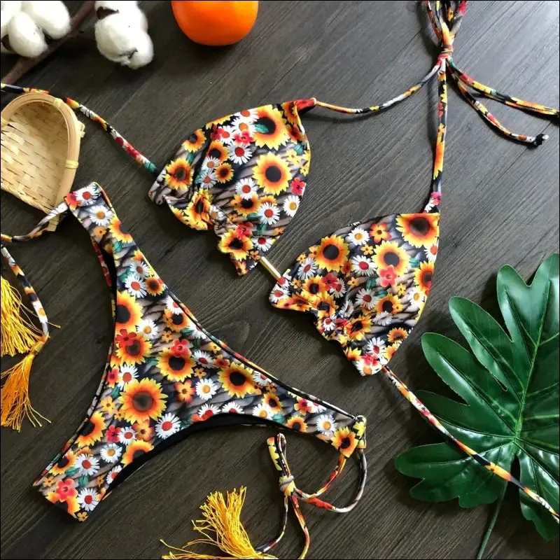 Ruotongsept bikini women's swimsuit new swimwear female sexy bikinis set push up swimming