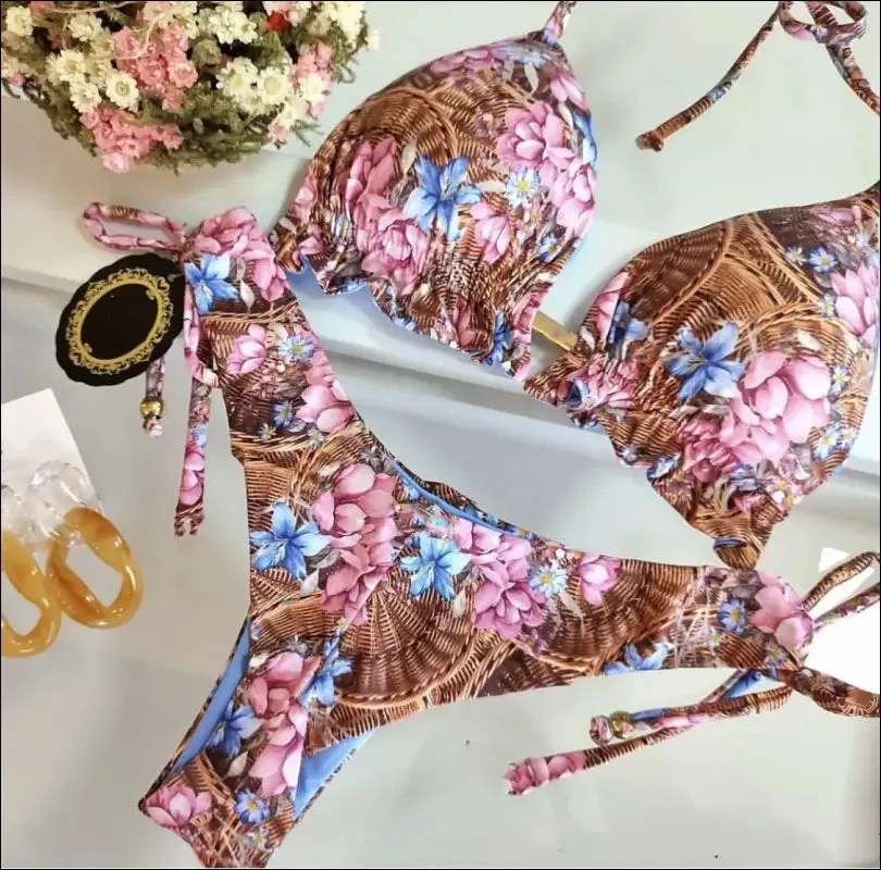 Ruotongsept bikini women's swimsuit new swimwear female sexy bikinis set push up swimming