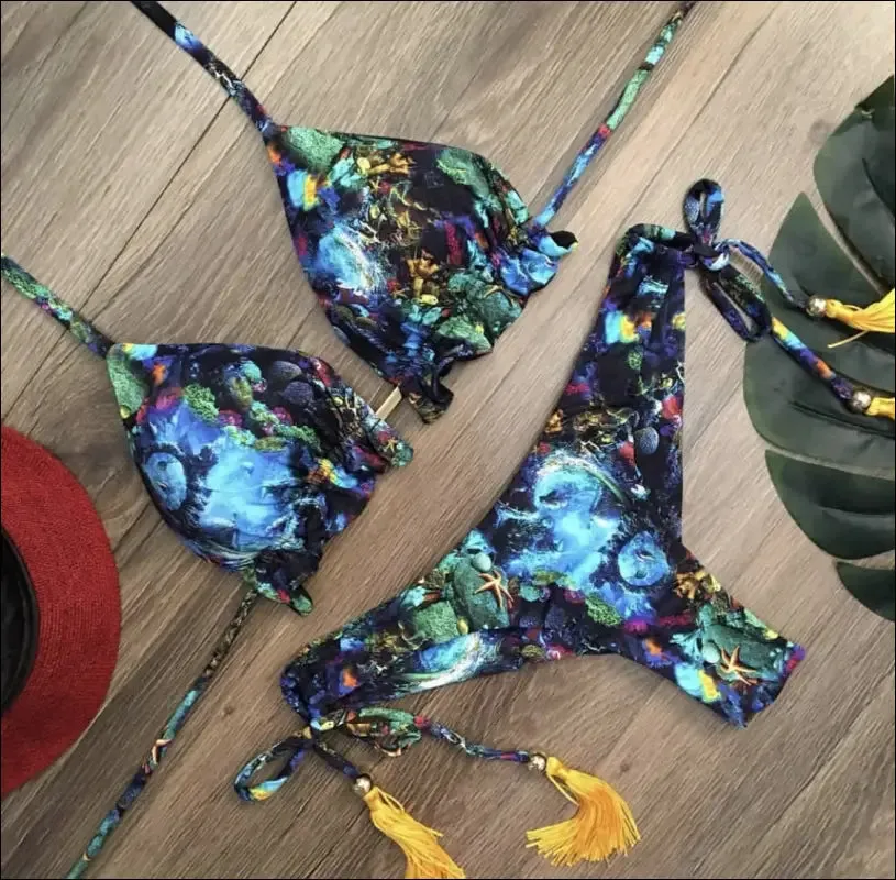 Ruotongsept bikini women's swimsuit new swimwear female sexy bikinis set push up swimming