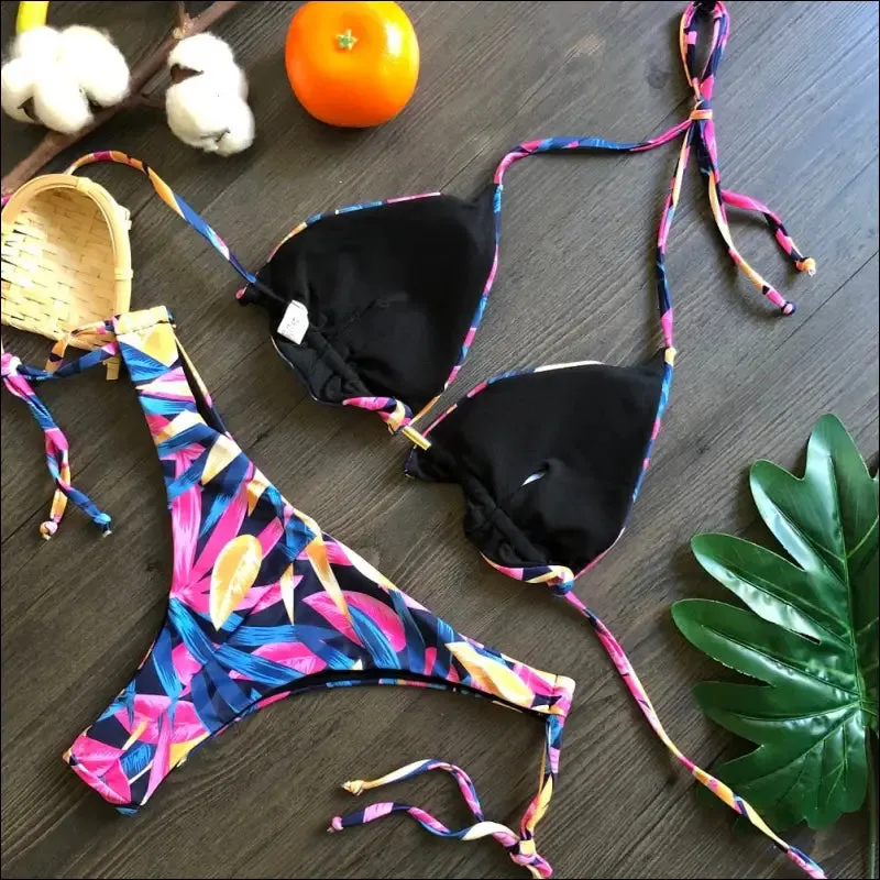 Ruotongsept bikini women's swimsuit new swimwear female sexy bikinis set push up swimming