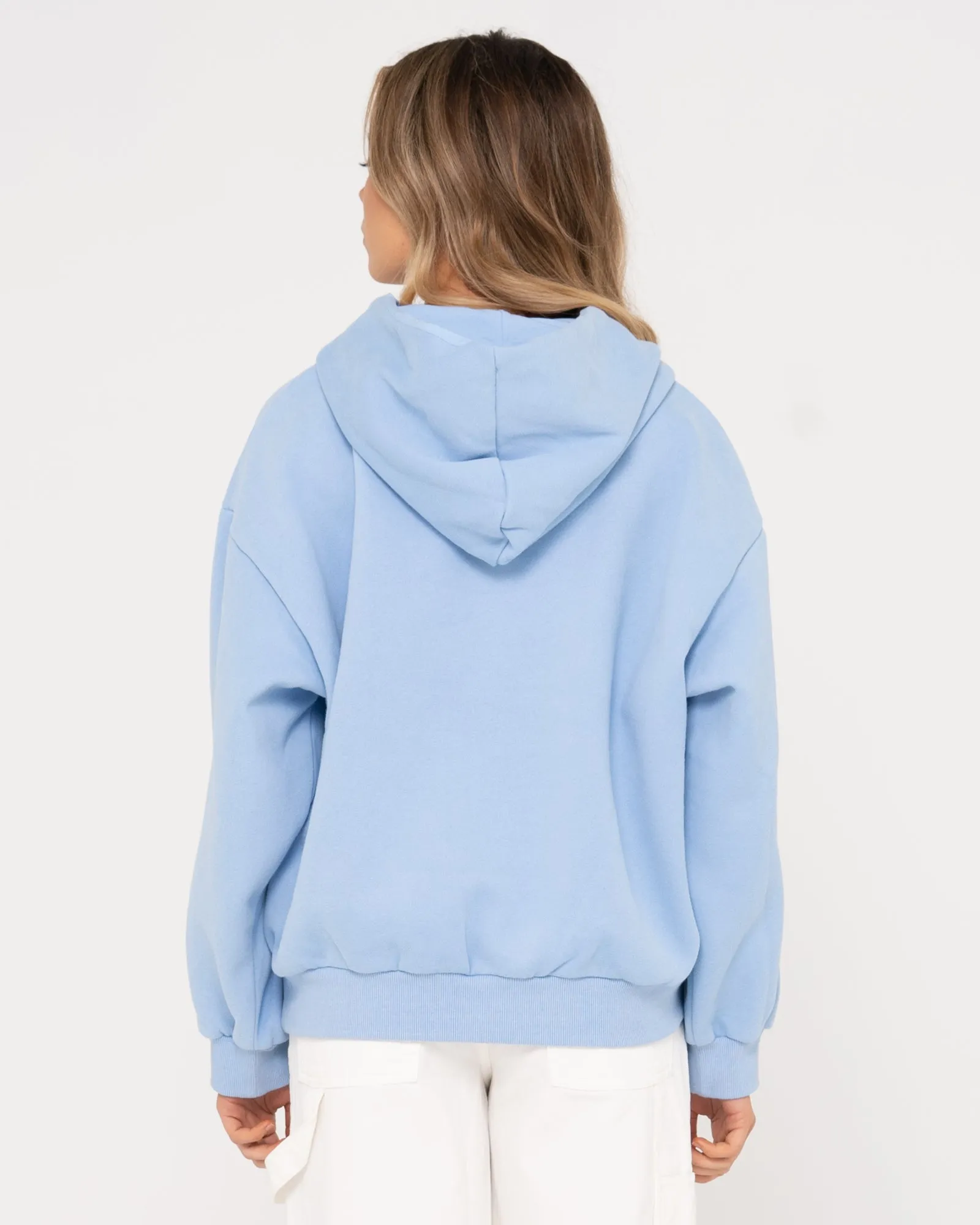 RUSTY SCRIPT OVERSIZE HOODED FLEECE