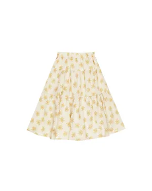 RYLEE   CRU Tiered Midi Skirt  || Daisies