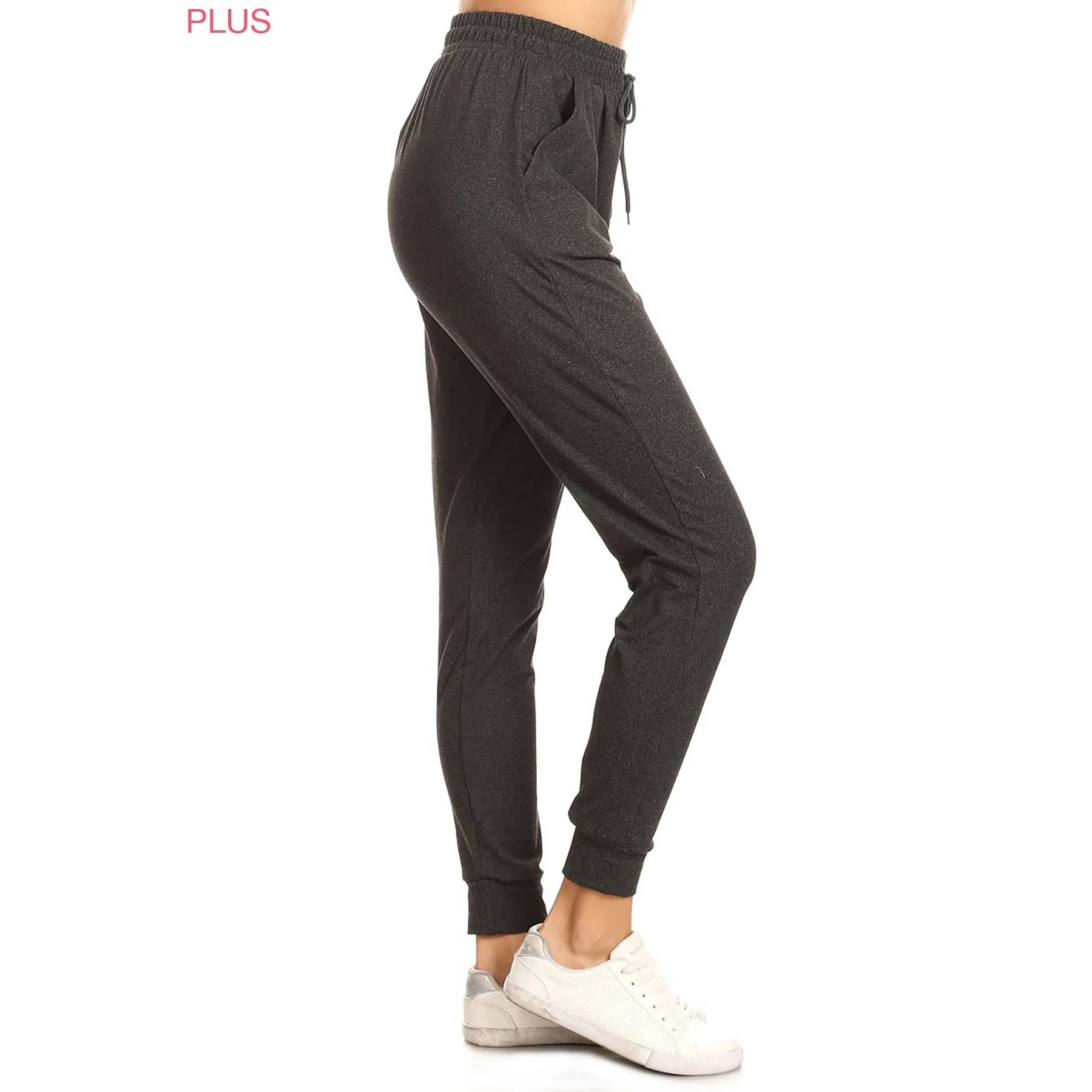 SALE Plus Size Buttery Soft Solid Joggers with Drawstring