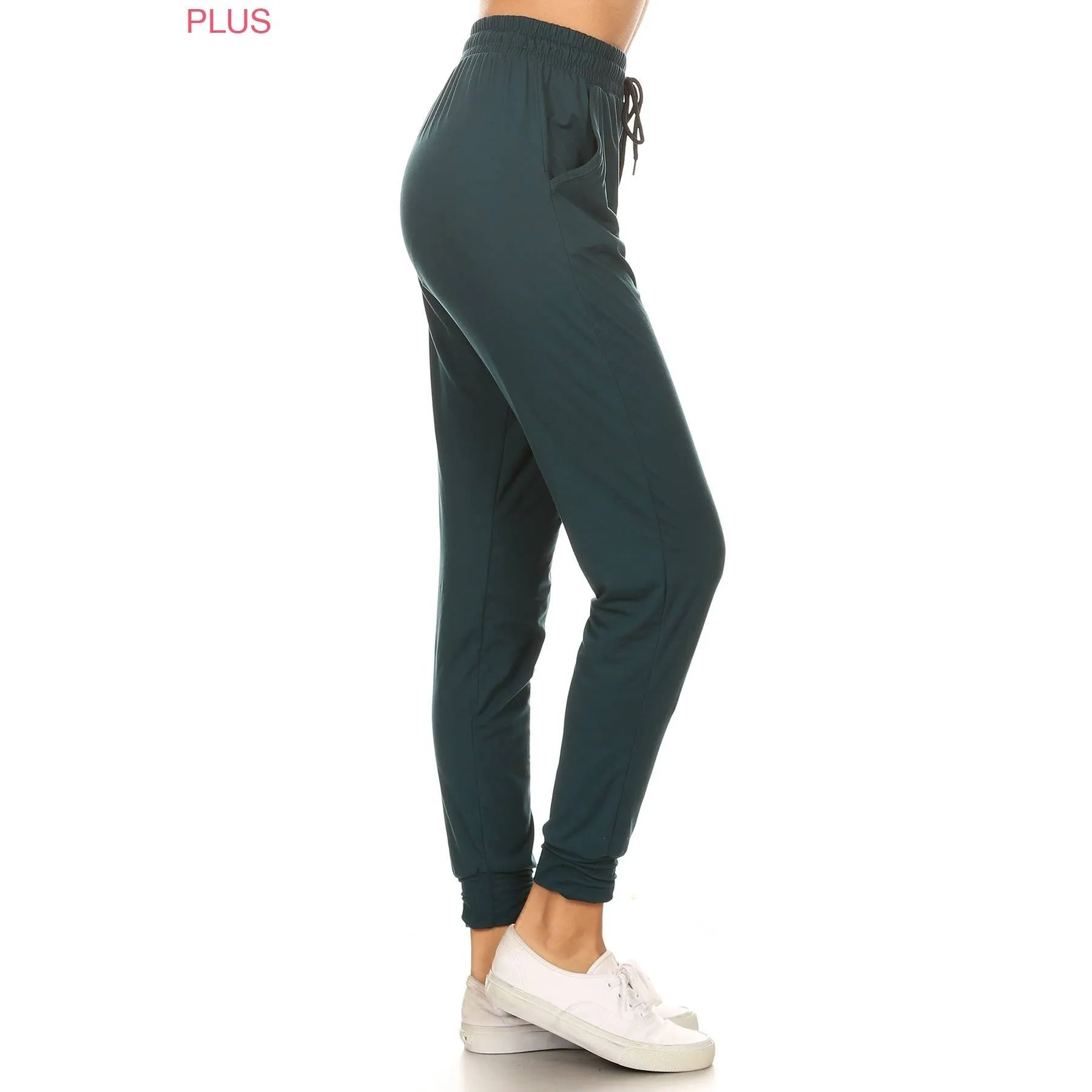 SALE Plus Size Buttery Soft Solid Joggers with Drawstring