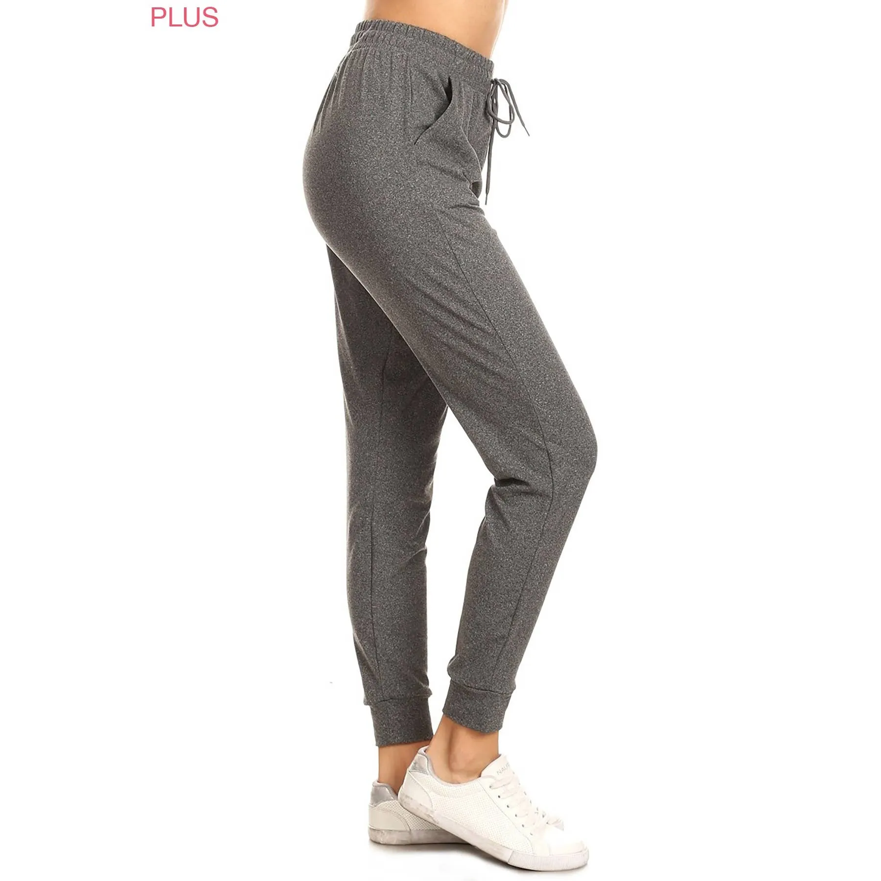SALE Plus Size Buttery Soft Solid Joggers with Drawstring