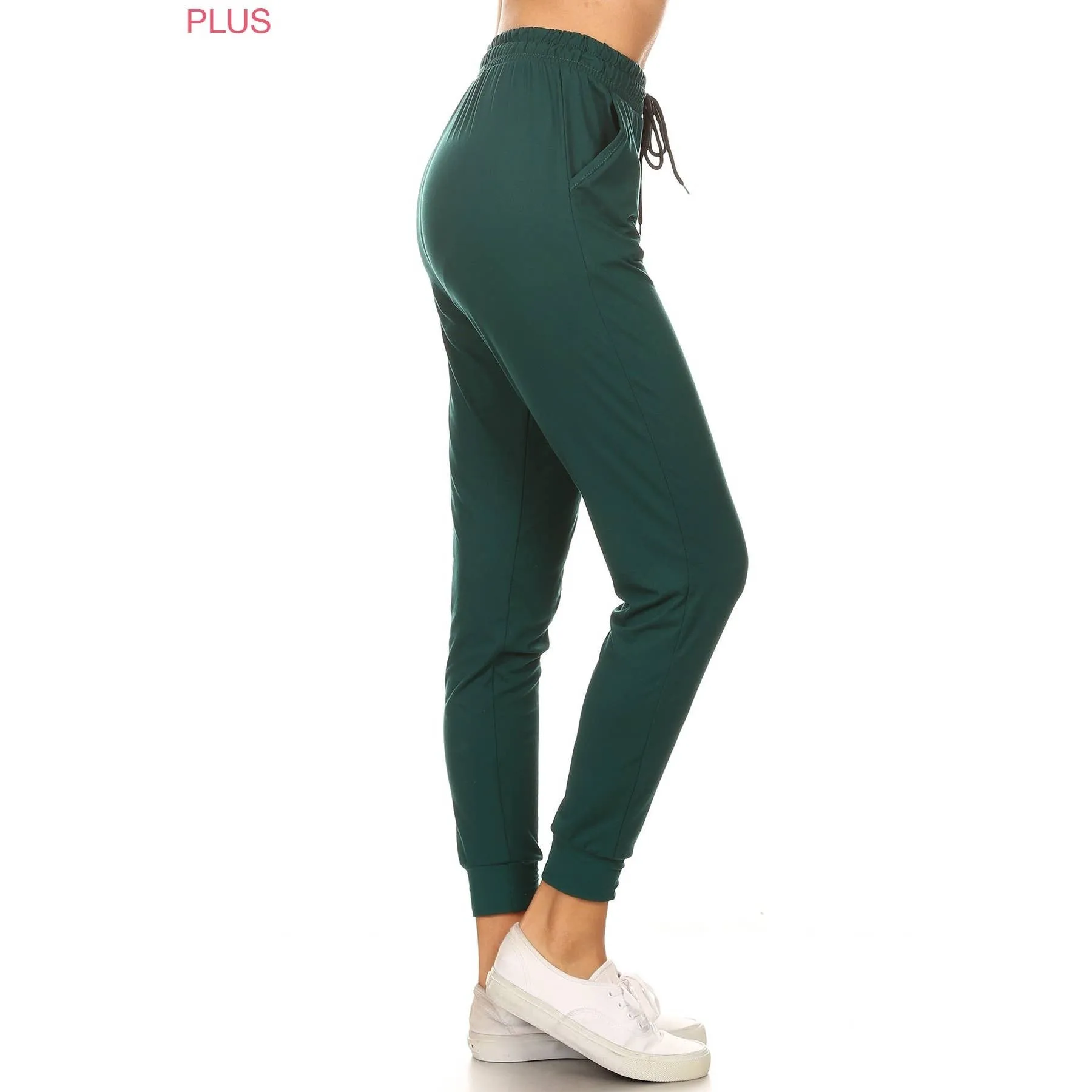 SALE Plus Size Buttery Soft Solid Joggers with Drawstring