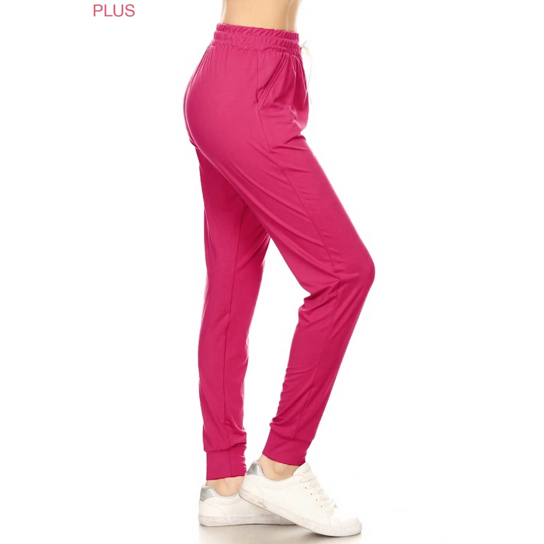 SALE Plus Size Buttery Soft Solid Joggers with Drawstring