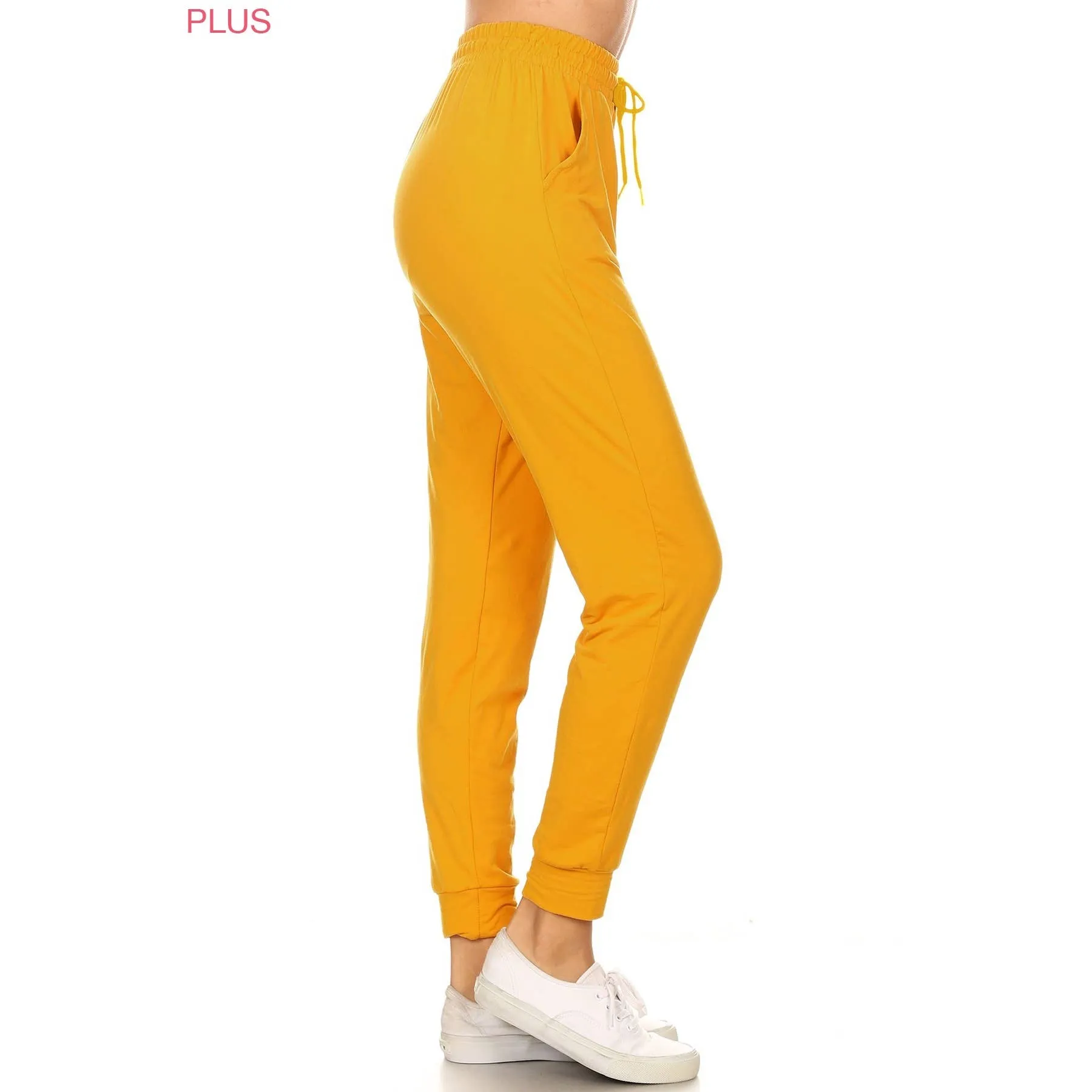 SALE Plus Size Buttery Soft Solid Joggers with Drawstring