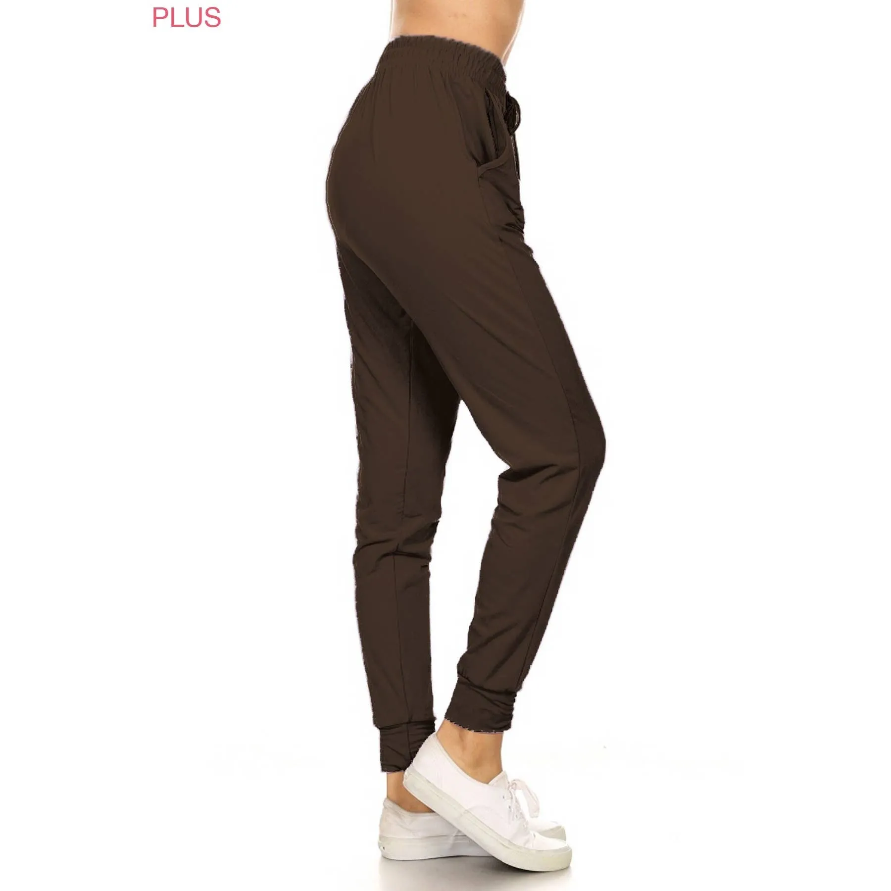 SALE Plus Size Buttery Soft Solid Joggers with Drawstring