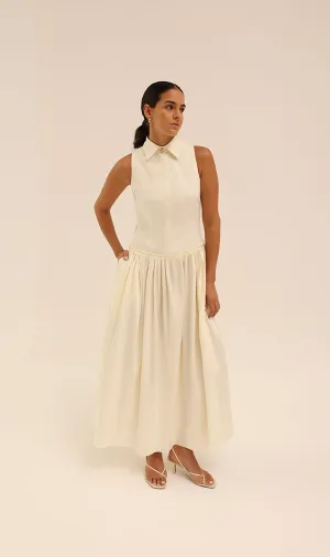 Sama Shirt Dress in Cream