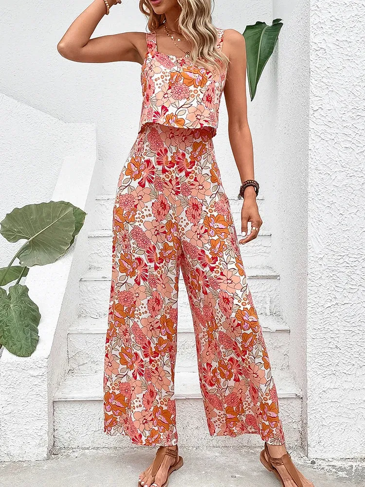 Sandra - Floral Wide-Leg Jumpsuit