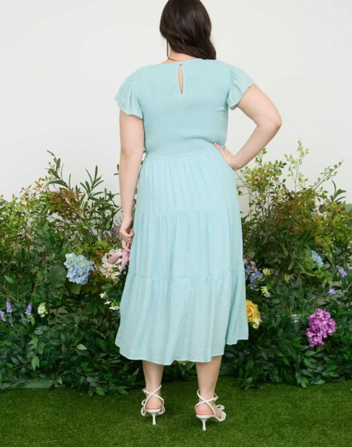 Scarlett Sage Green Midi- Plus