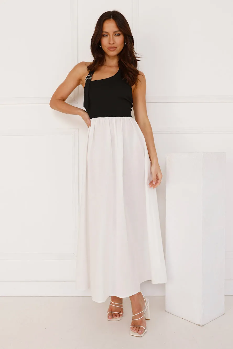 Sea Foam Halter Midi Dress White