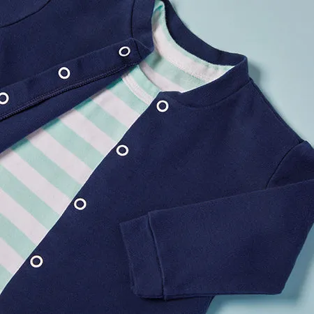 Seafoam Stripe Long Sleeve Bodysuit