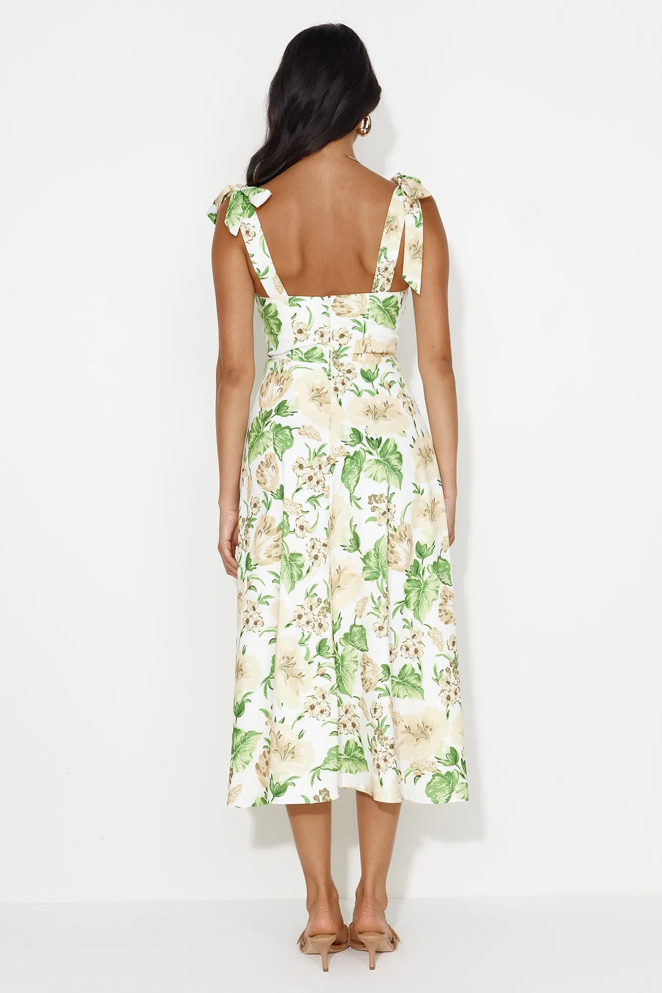 Seaside Space Midi Dress White
