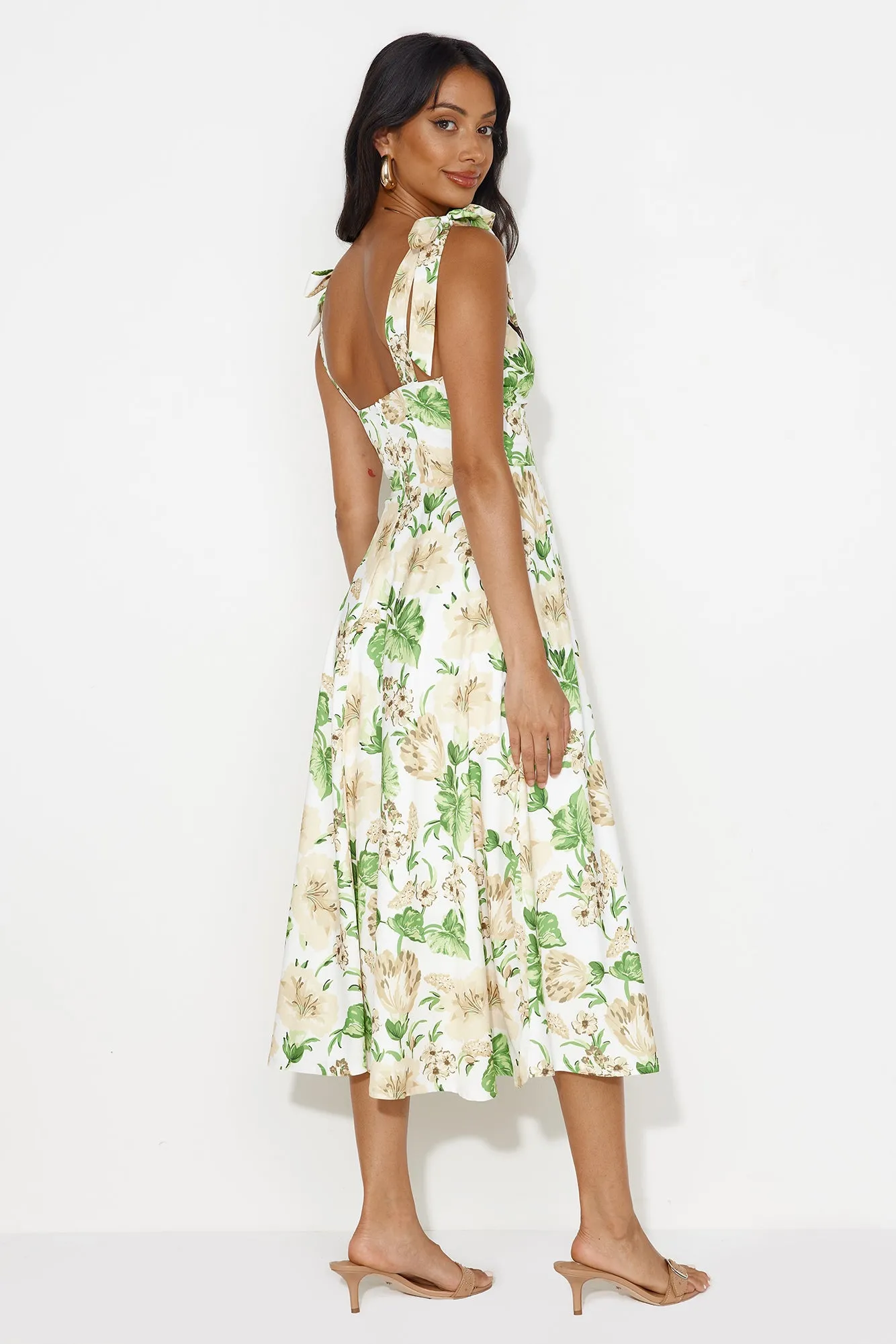 Seaside Space Midi Dress White