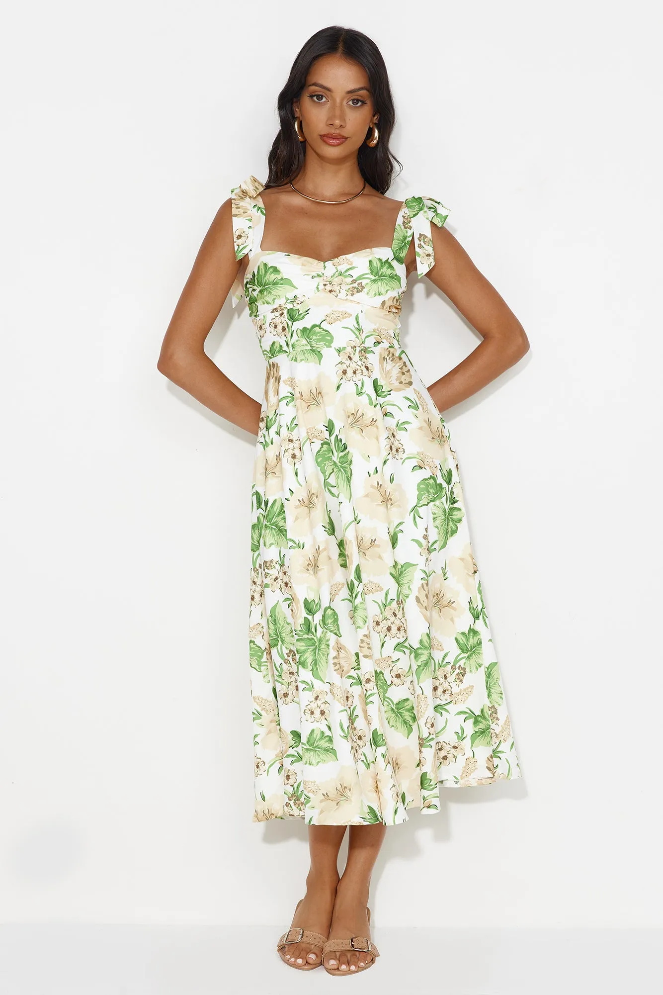 Seaside Space Midi Dress White
