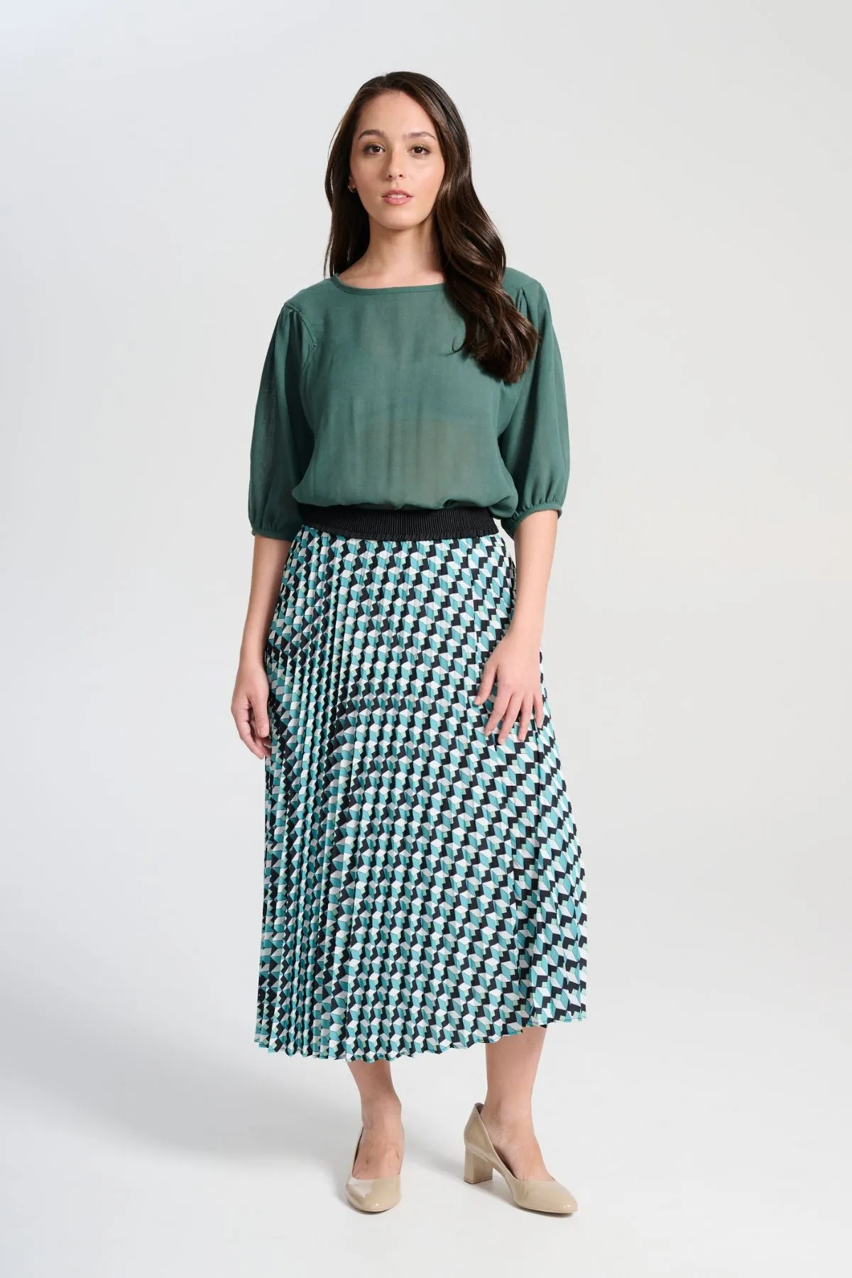 Seraph Pleated Skirt Marine