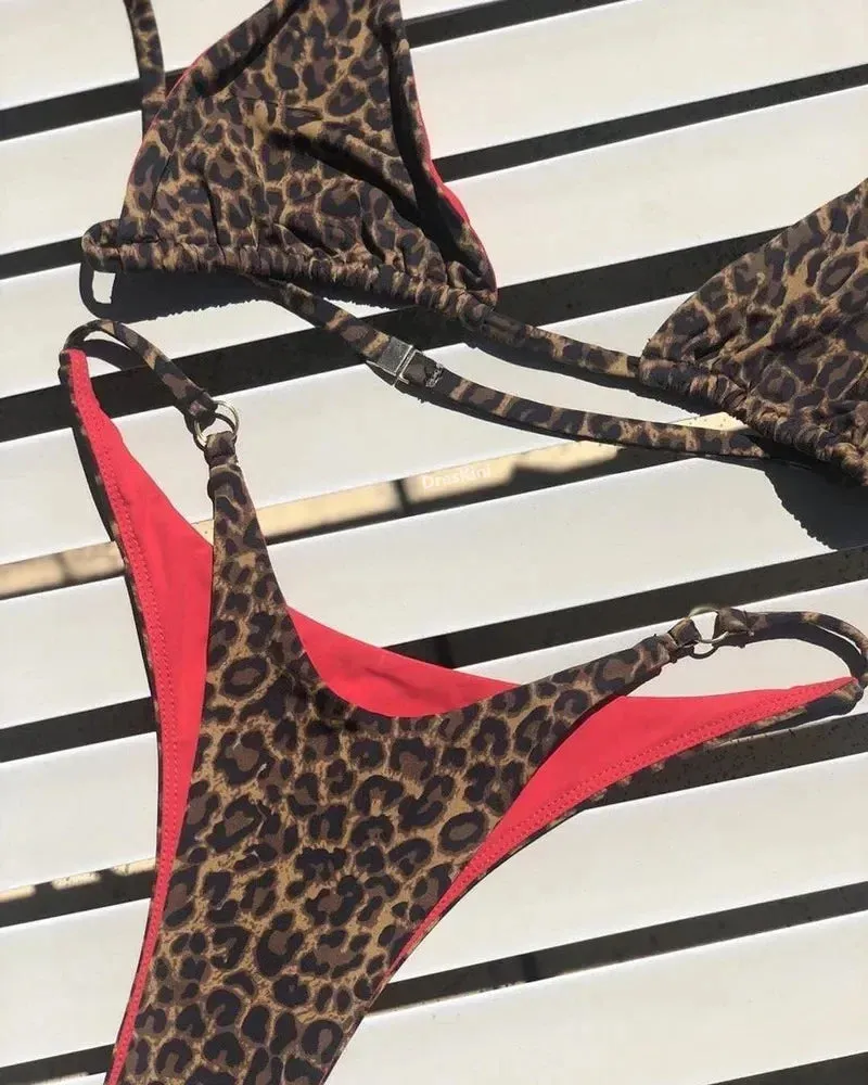 Sexy Leopard Bikini Suit