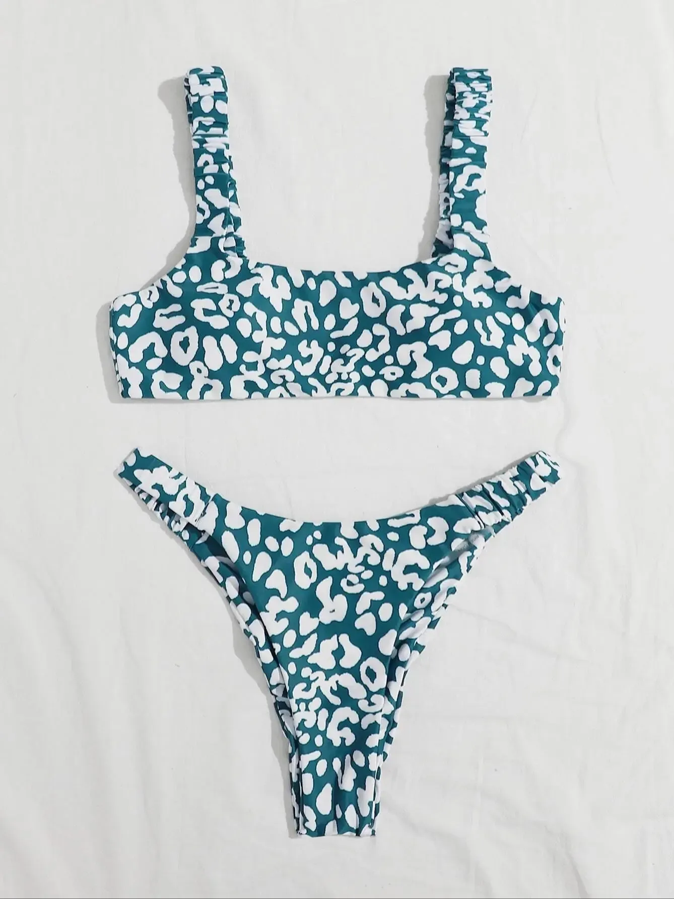 Sexy Micro Bikini  Orange Leopard Push Up