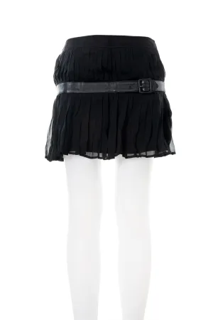 Silk Pleated Mini Skirt
