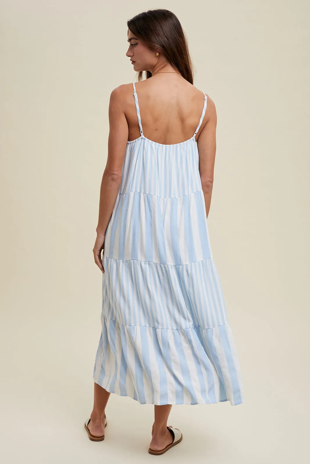 Sky Multi-Striped Maxi Dress