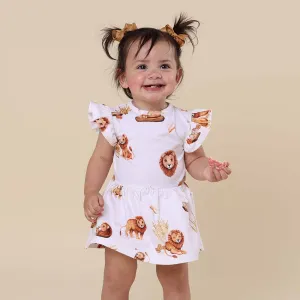 Snuggle Hunny - Lion Short Sleeve Organic Dress