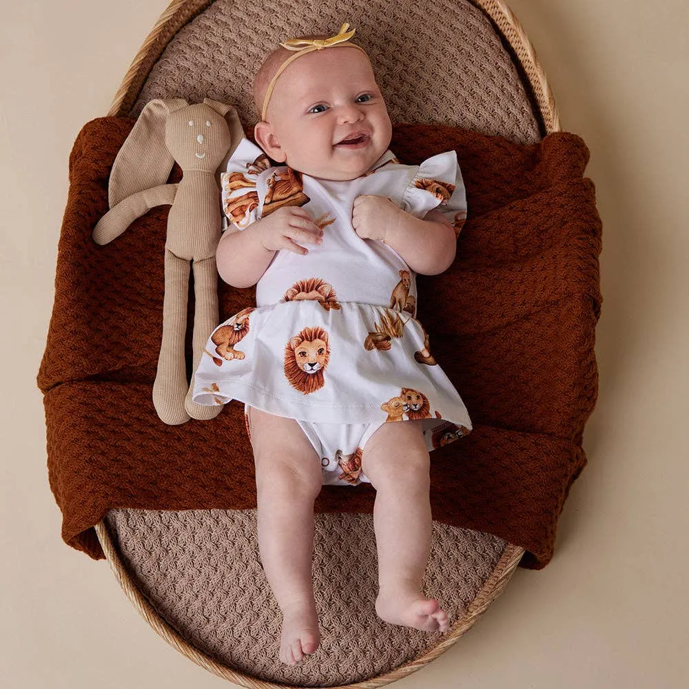 Snuggle Hunny - Lion Short Sleeve Organic Dress